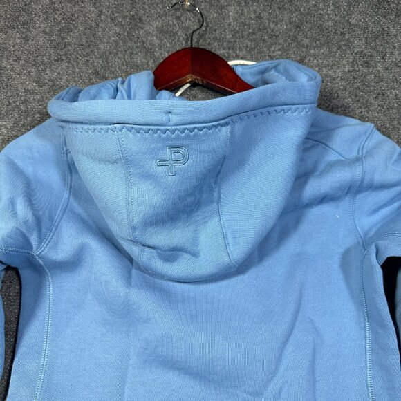Pelle P Hoodie Womens XS Blue Knit Full Zip Pockets Hood Tie World Champ Logo - Picture 10 of 10